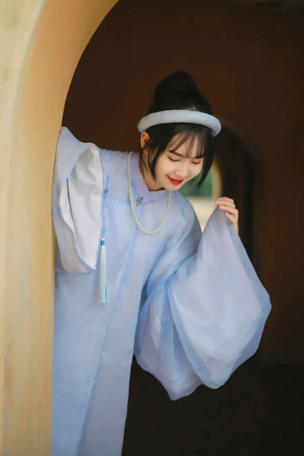 A9: Xước Kim Xanh Trời Lót Trắng