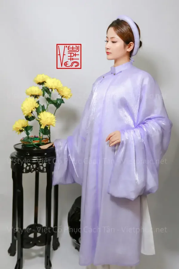 A2: Xước Kim Tím Nhạt Lót Trắng