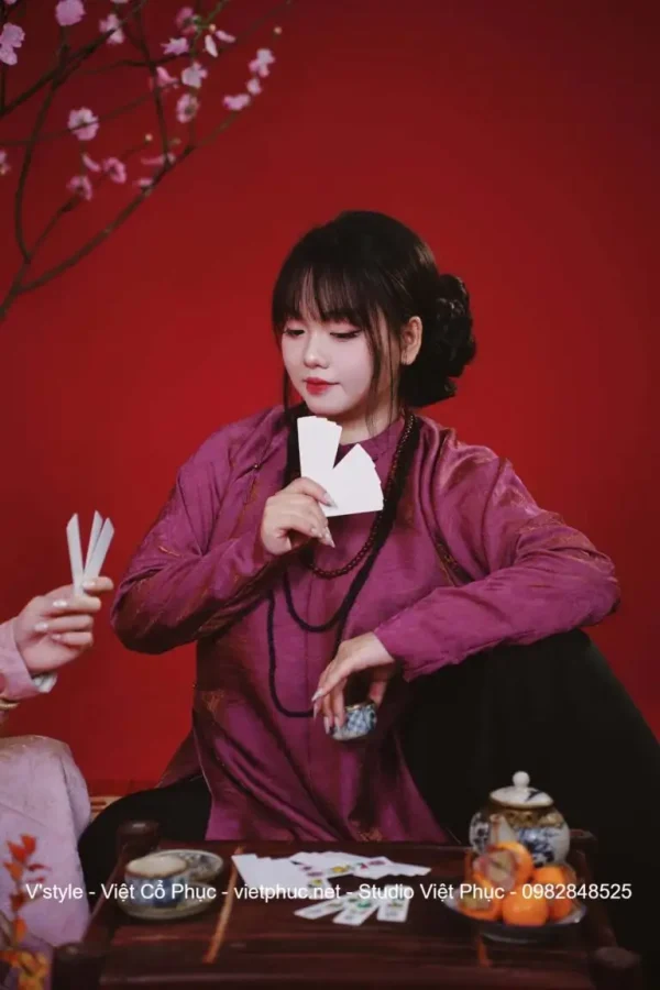 B14: Lụa Sắc Xuân Màu Tím