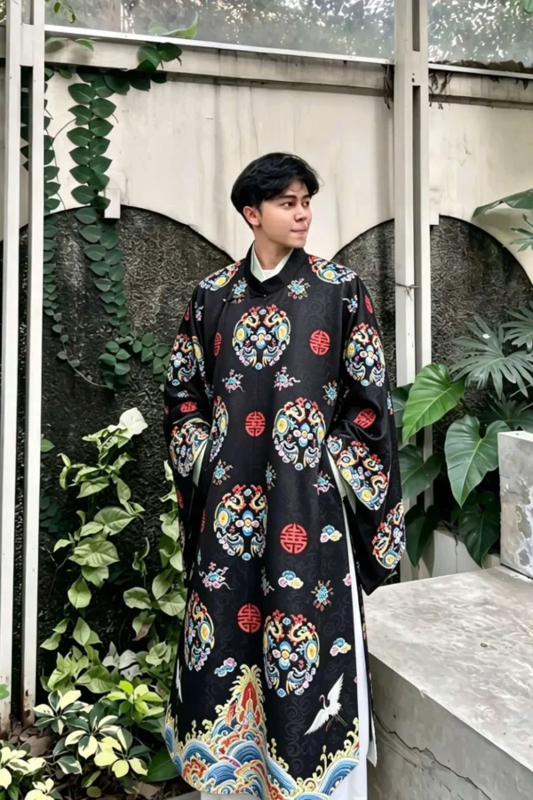 GT14: Gấm in song loan đen